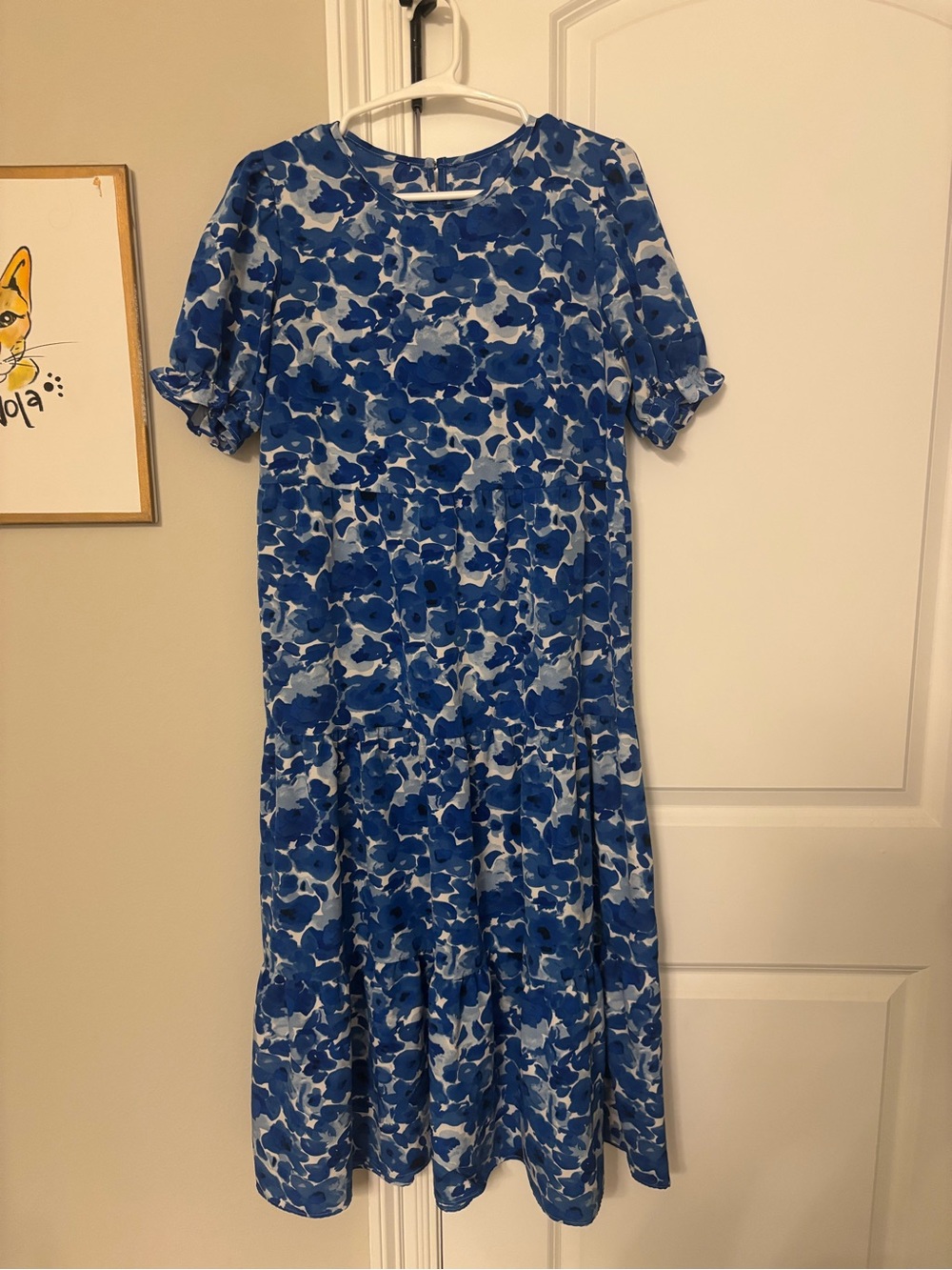 SHEIN Blue Floral Maxi Dress